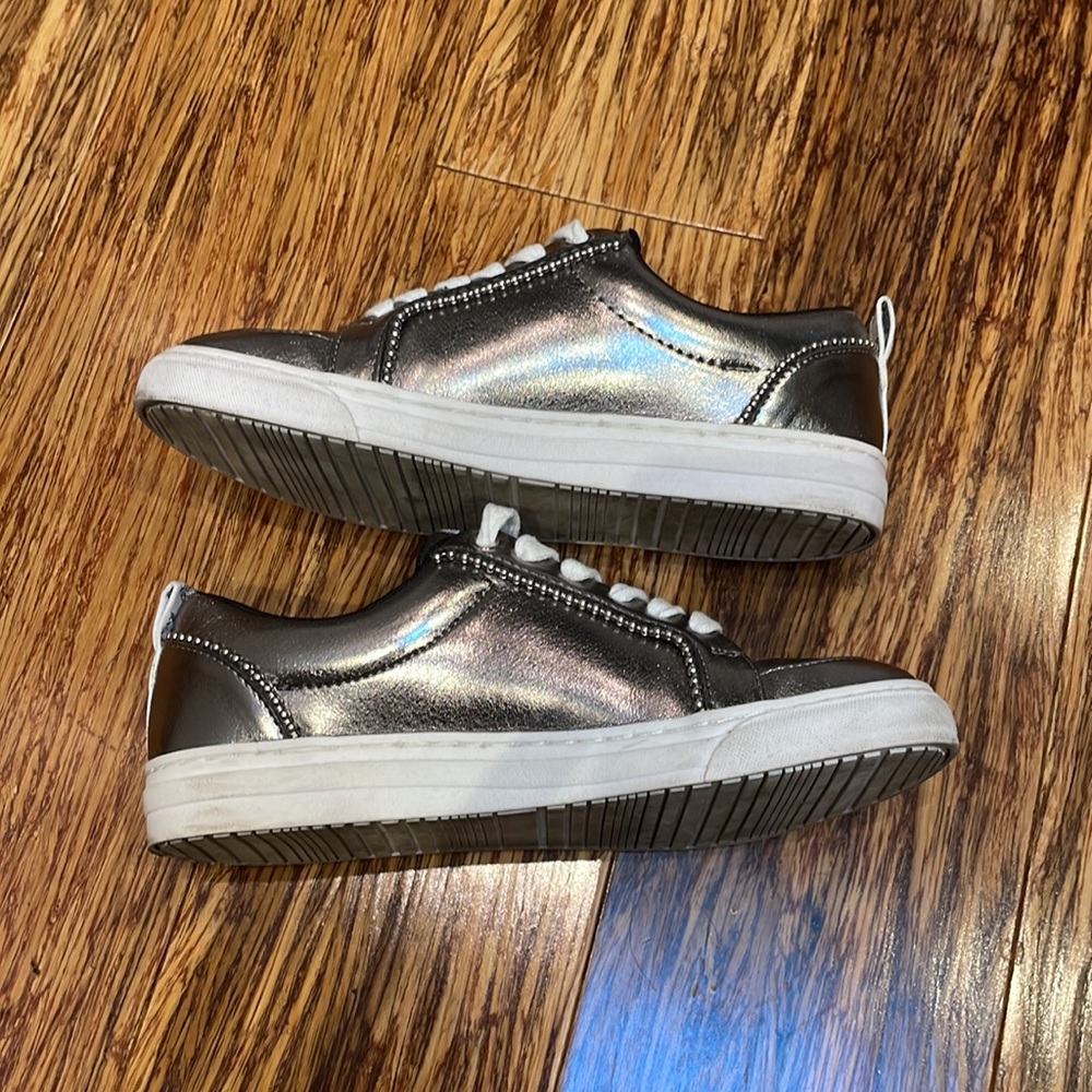Westies Tori metallic silver stud lace up sneakers size 5 - Picture 4 of 11